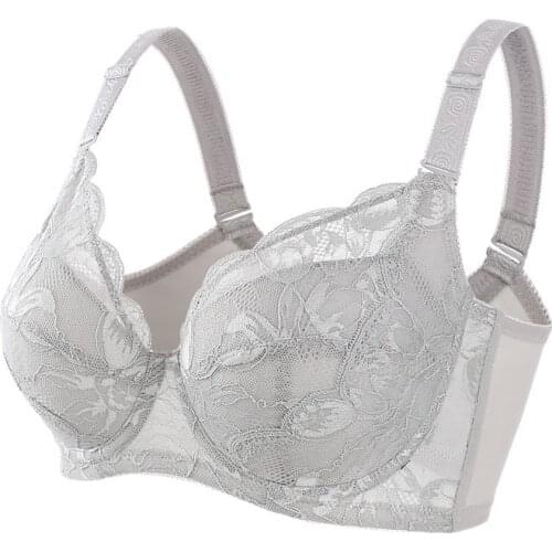 Sexy Gather Push Up Bra Underwire B C D E F G H Full Cup Lace Brassiere Underwear 34 36 38 40 42 44 46 48 Lady