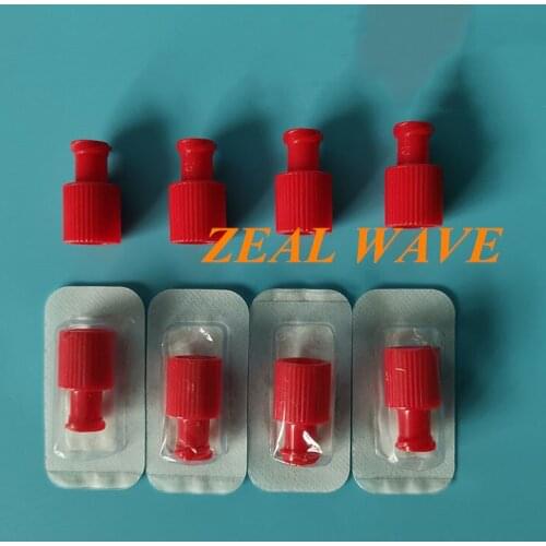Male and Female Luer Plug Red Plastic Internal and External Thread Spiral Tube Plug Independent Sterilization Sterile Packaging