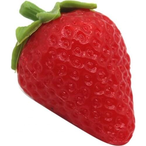 Cute Plastic Simulation Strawberry Couple Keychain Car Key Pendant Accessories