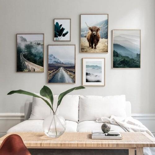 Nordic Yak Poster Landscape Canvas Painting Palm Wall Art Pictures For Living Room Modern Decorative Prints On The Wall Unframe