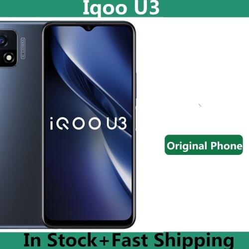 Original Vivo iqoo U3 5G Mobile Phone Dimensity 800U Android 10.0 6.58" 90HZ 48.0MP 18W Charger Face ID Fingerprint Dual Sim