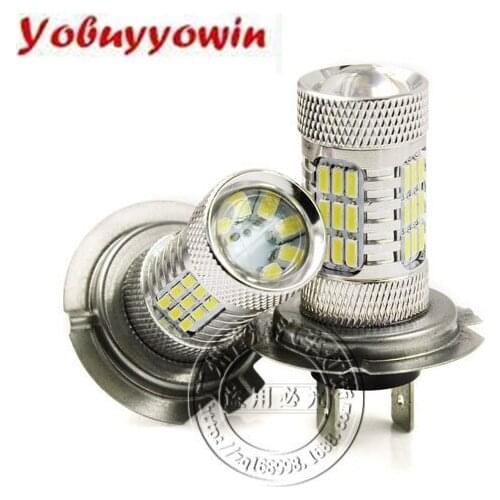 In Stock! New arrival 2-Pack H7 Base White 4014 45-SMD Car Vehicle LED Fog Light Day Running Driving Lamp DRL Bulb car Light