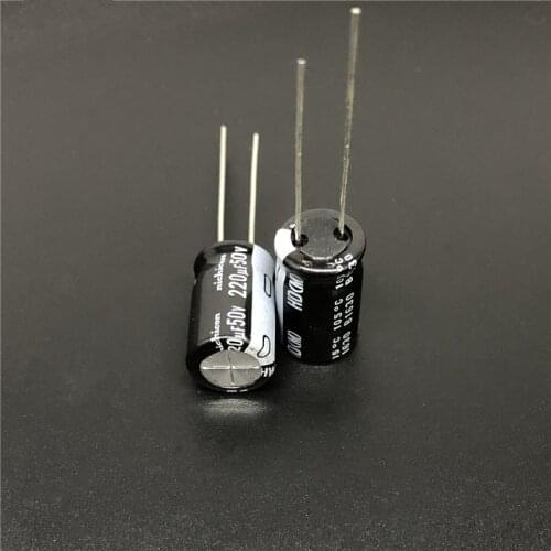 10Pcs/100Pcs 220uF 50V NICHICON HD Series 10x16mm Super Low Impedance 50V220uF Aluminum Electrolytic Capacitor