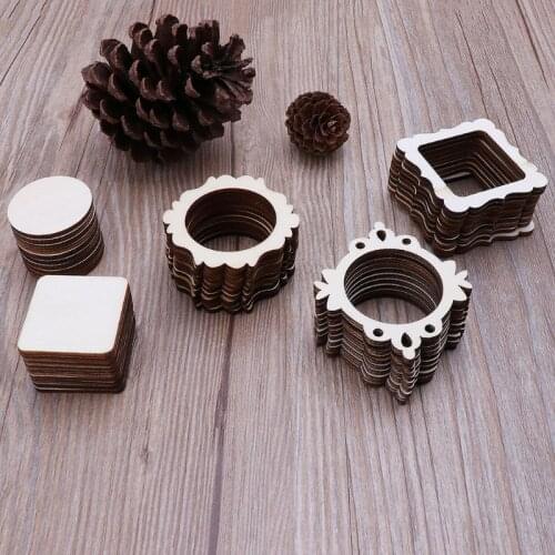 10pcs Cut Wood Photo Frame Embellishment Wooden Shape Craft Wedding Decor Ju24 21 Dropshipping