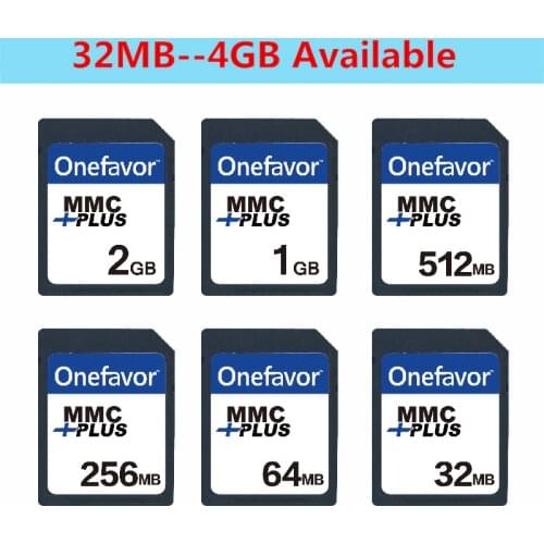 10pcs/lot onefavor 13Pins MultiMedia Card 32MB 64MB 128MB 256MB 512MB 1GB 2GB 4GB MMC Plus Memory Card for Old Camera