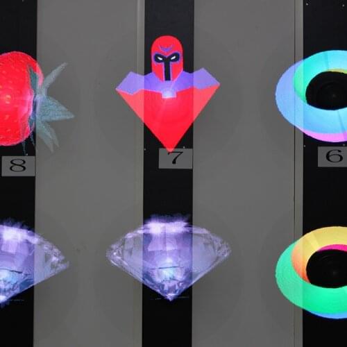 3D Hologram Advertising Display Light with 150 Degree Holographic Imaging Naked Eye Fan Light for commercial Party station shop