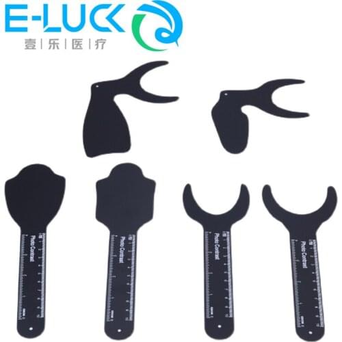 6pcs Photographic Image Contrast Board Dental Orthodontic Cheek Black Plate Contrasters Autoclavable Lab Tools 6 Size