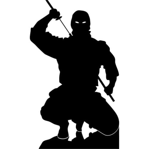 8.8cm*14.8cm Funny Ninja Vinyl Decal Motorcycle Car-styling Car Sticker Black/Silver S6-4022