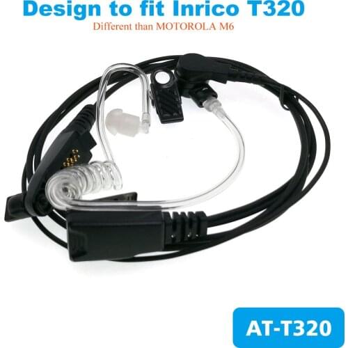 Air Tube Earpiece Headphone For 4G Android Mobile Phone Walkie Talkie Inrico T320