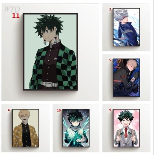 Anime Posters Boku No Hero Academia Katsuki Izuku Wall Poster Canvas Painting Wall Decor Wall Art Picture Room Decor Home Decor