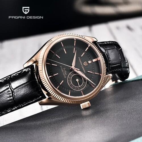 PAGAN DESIGN 2021 Top Brand Luxury Men Quartz Wristwatches 20Bar Waterproof Military Sport Watch For Men Leather Sapphire Clock