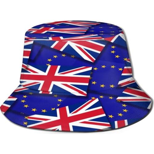 CINESSD Bucket Hat Unisex Bob Caps Hip Hop Gorros Flag Of The United Kingdom Summer Panama Cap Beach Sun Fishing Hat