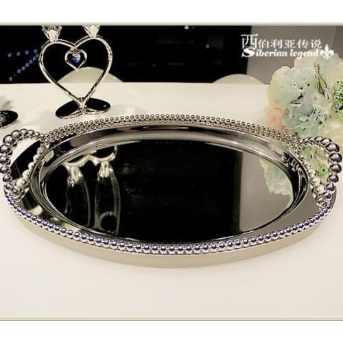 3095 beads metal silveriness pallet decoration plate quality cake pan props party supplies