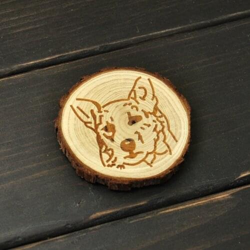 Wooden Fridge Magnet German Shepherd Dog Refrigerator Magnet Kitchen Decor For Dog Lovers