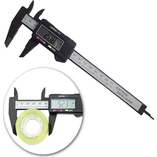 Free shipping Electronic Digital Caliper 1 Pc 6inch Micrometer LCD Digital Carbon Fiber Vernier Caliper Gauge Micrometer