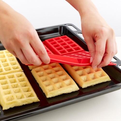 Silicone Waffle Mold Muffin Cake Mold Kitchen Baking Tool Heart-shaped Rectangular Waffle Molds Cake Decorating Tools