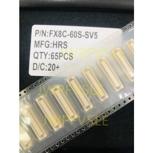FX8C-60S-SV5 60 Position Connector Receptacle, Center Strip Contacts Surface Mount Gold
