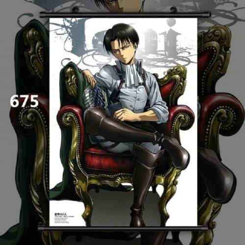 Canvas Painting Anime Posters Attack On Titan Levi Rival Rival Ackerman Anime Manga Wall Art Picture Decorativos Home Decor