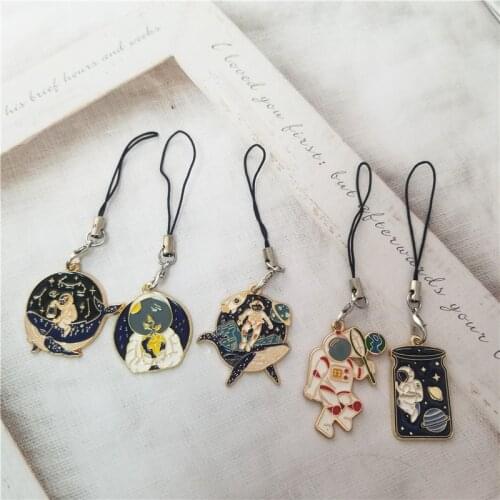 Cool Astronaut Straps Decor Lanyards for IPhone/Samsung Kawaii Keys Mobile Phone Headphone Strap Hanging Rope Smartphone Charm