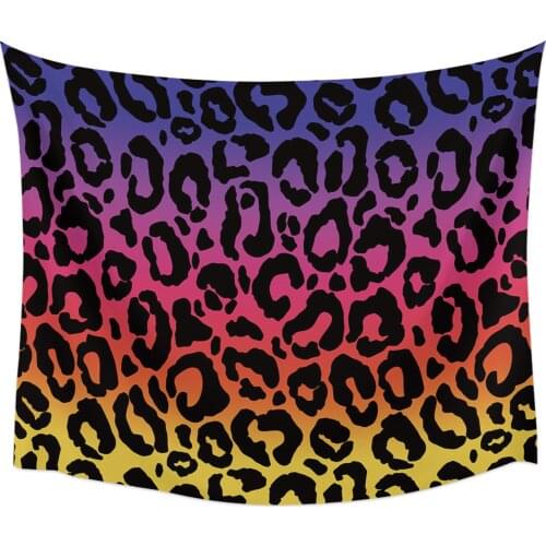 Leopard Print Animal Skin Texture Gradient Tapestry Wall Hanging Home Wall Decor Blanket Bedroom Tapestry Yoga Mat