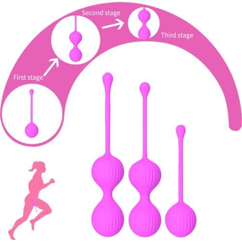 Medical Silicone 3pcs/set Kegel Ball Vibrator Vaginal Ball Tighten Female Geisha Ball Ben Wa for Woman Sex Toys
