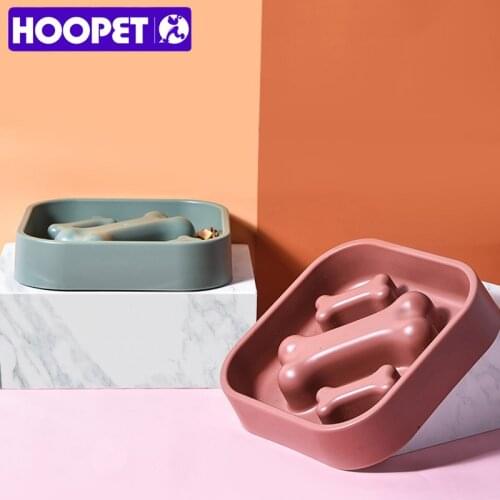 HOOPET Dog Bowl Slow Eating Feeder Bowl For Puppy Feeder Bowl Fountain For Dogs Dogs Accessories Anti-choking Bowl Bone Shape