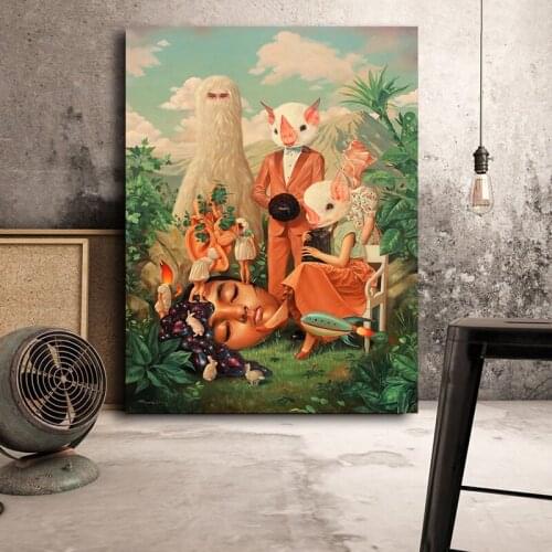 The Strange animal ByRoby Dwi Anto Wall Art Canvas Posters Prints Painting Wall Pictures For Bedroom Modern Home Decor Framework