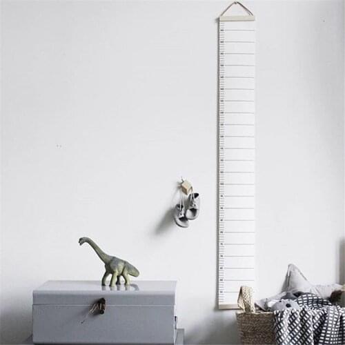 Nordic Children Height Ruler Canvas Hanging Growth Chart Stadiometer For Children Wall Decor Wall Sticker Ruler Kids Room