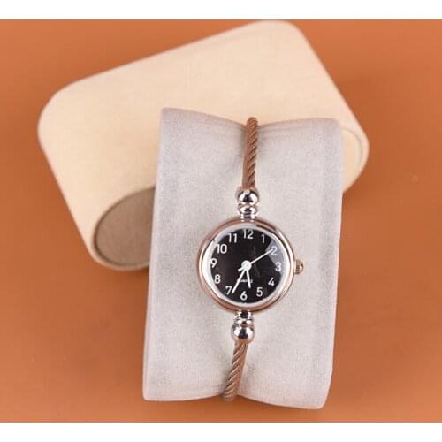 Wrist Watch Bracelet Display Stand Holder Organizer Black White Suede Watch Cushions Watch Pillow for Case Storage Box