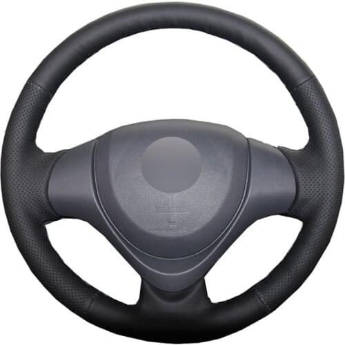 Hand Sewing Car Steering Wheel Cover Wrap Volant Leather Suede For Suzuki Jimny 2015 2016 2017 2018 Braid on the Steering wheel