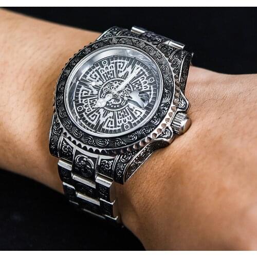 SEAKOSS Mens Stainless Steel Watch