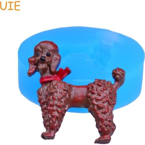 DYL091U Dog Silicone Mold Fondant 32mm - Bakeware Sugarcraft Miniature Food Moulds, Polymer Clay Food Safe