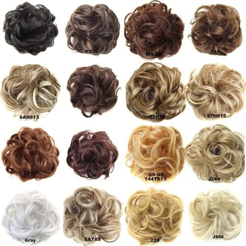 Synthetic Hair Chignon Messy Curly Scrunchies Wedding Extensions Hair Ponytail Elastic Bundles Hairpieces Womens Pony Tail