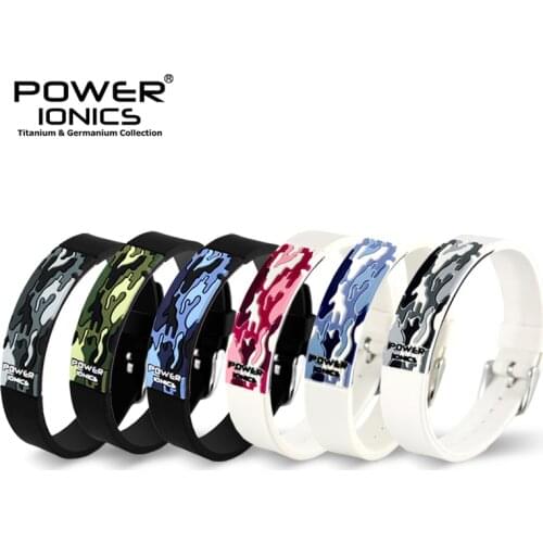 Power Ionics Titanium Ion F.I.R 3D Camo Bracelet Balance Wristband Energy PT048