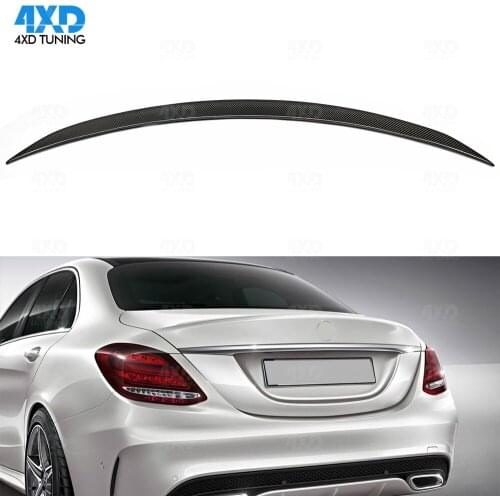 W205 Sedan Carbon Spoiler C43 Style For Mercedes C63 C200 C300 C220 C250 C43 AMG Rear Trunk Spoiler Wing 2015 2016 2017 20182019