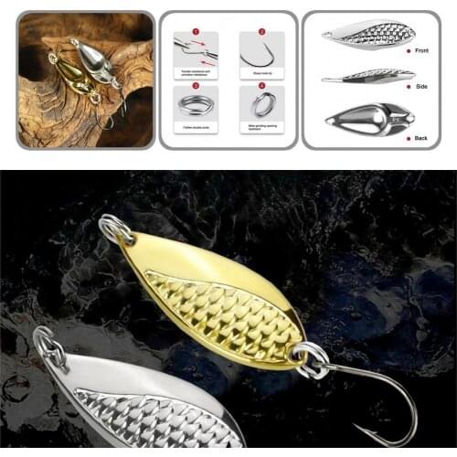 Zinc Alloy 5Pcs/Set Versatile Metal Spinner Spoon Fishing Artificial Bait Mini Fishing Lures Wear-Resistant for Freshwater
