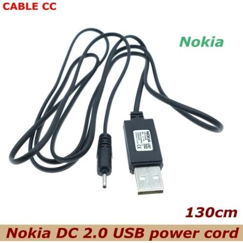 Outer diameter 2mm USB Charger Cable of Small Pin USB Charger Lead Cord to USB Cable For Nokia 7360 N71 6288 E72 High Speed 1.3m
