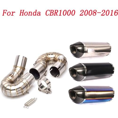 Escape Motorcycle Exhaust Middle Link Pipe And 51mm Muffler Stainless Steel Exhaust System For Honda CBR1000 2008-2016