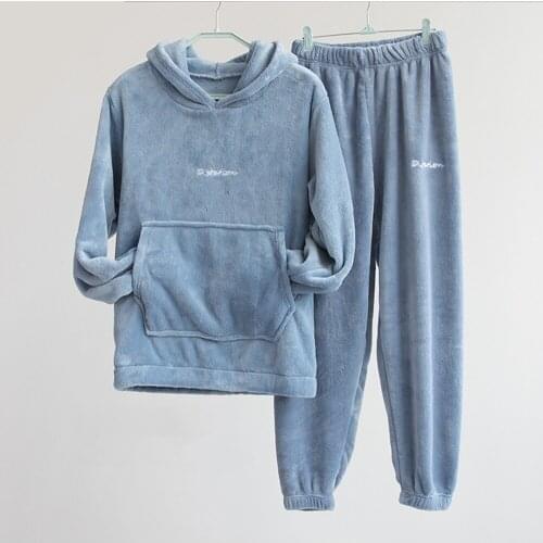 Winter Flannel Pajama Set Womens Fleece Pajamas Sleepwear Home Clothing Thicken Warm Coral Velvet Female Night Wear Pijama 2020