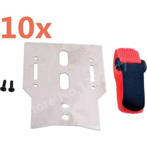 10Pcs 1/10 RC Cars TRX TRX-4 TRX4 Metal Battery Holder Expansion Plate Mount Relocation Plate Expanding Board RC Crawler Car