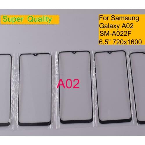 10Pcs/Lot For Samsung Galaxy A02 Touch Screen Front Glass Panel LCD Outer Lens A02 A022 SM-A022F Front Glass With OCA Glue
