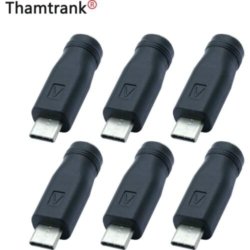 10pcs/lot Type-C USB Male to 5.5x2.1mm Female Jack Connector for Laptop Notebook Computer PC DC Power charging Adapter Converter