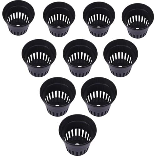 10pcs Plastic Pot Baskets Aquarium Aquatic Water Grass Cultivate Planting Drop Ship Support