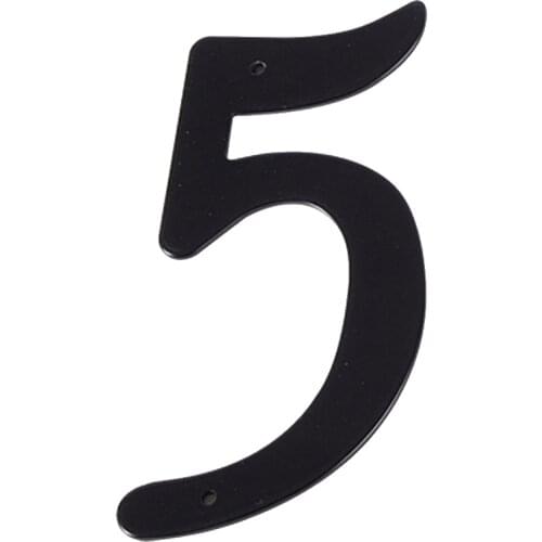 101mm Floating Modern House Number Satin Nickel Door Home Address Numbers for House Digital Outdoor Sign Plates 4 Inch. #5