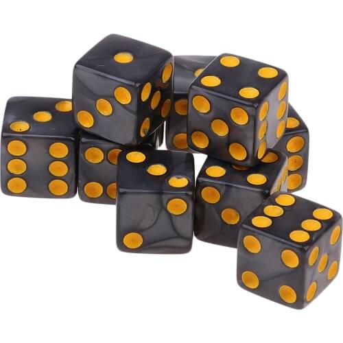 20Pcs Square Six Sided D6 Dice Toys Dotted for MTG TRPG DND Leisure Play Gifts