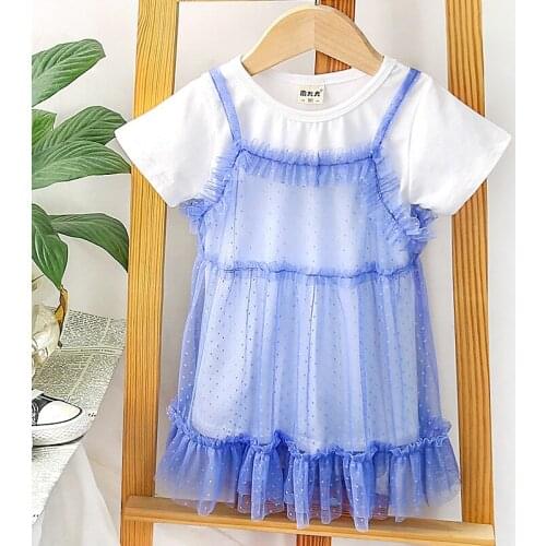 2019 summer girls new baby short-sleeved T-shirt skirt +dress childrens comfortable cute baby Clothes Children Clothing