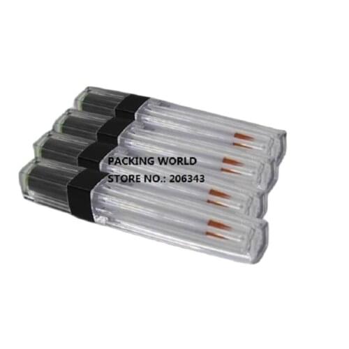 4ml square shape eyeliner tube art nail pen transparent body black lid plastic stopper avoid leaking eyelash glue tube packing