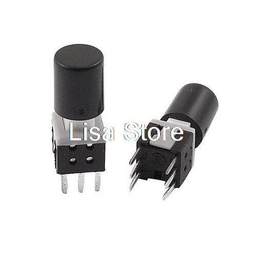 5.8 x 5.8mm x 14mm Round Cap Momentary Push Button Tactile Switch 6 Pin