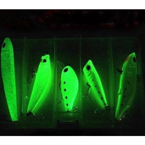 8-11.5g Night Glow Fishing Lure Luminous Fake Hard Bait Tackle Tool with Treble Hook Fishing Tackle Fishing Bait