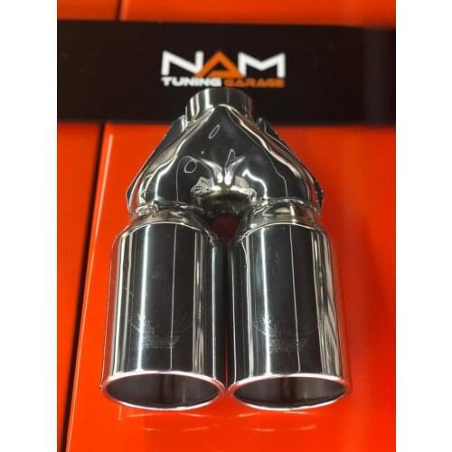 90 DUAL OUTPUT OF CHROME EXHAUST TIP universal 1 pcs